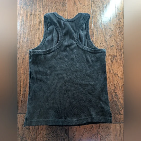 Pact Perfect Rib Racerback Black Women's Tank Top - Picture 4 of 7